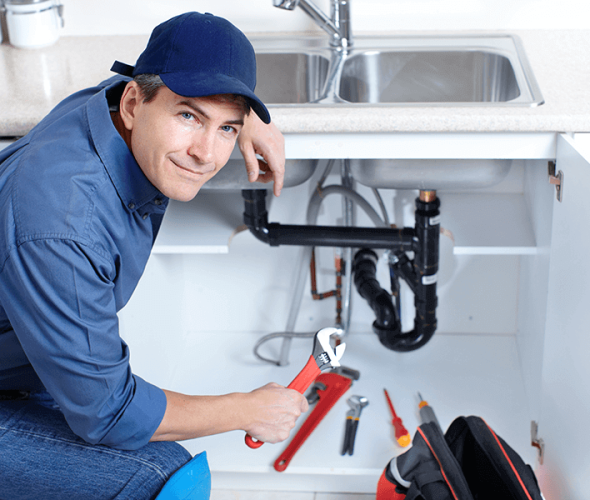 Nanaimo Plumbing and heating plumber fixing sink