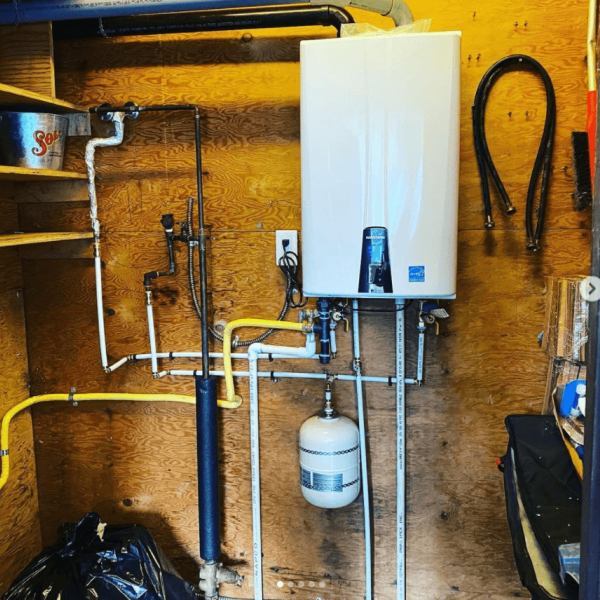 installed shower