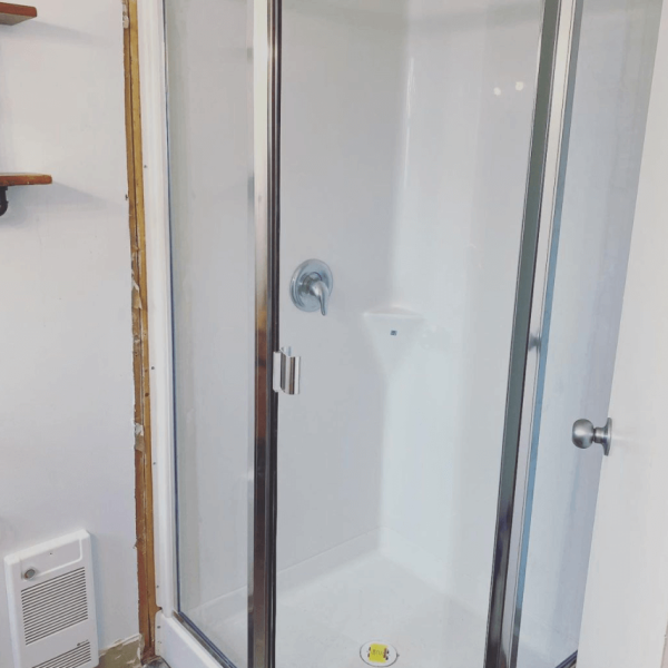installed shower stall