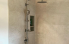 shower head install beige