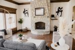 Nanaimo Heating white living room with fireplace
